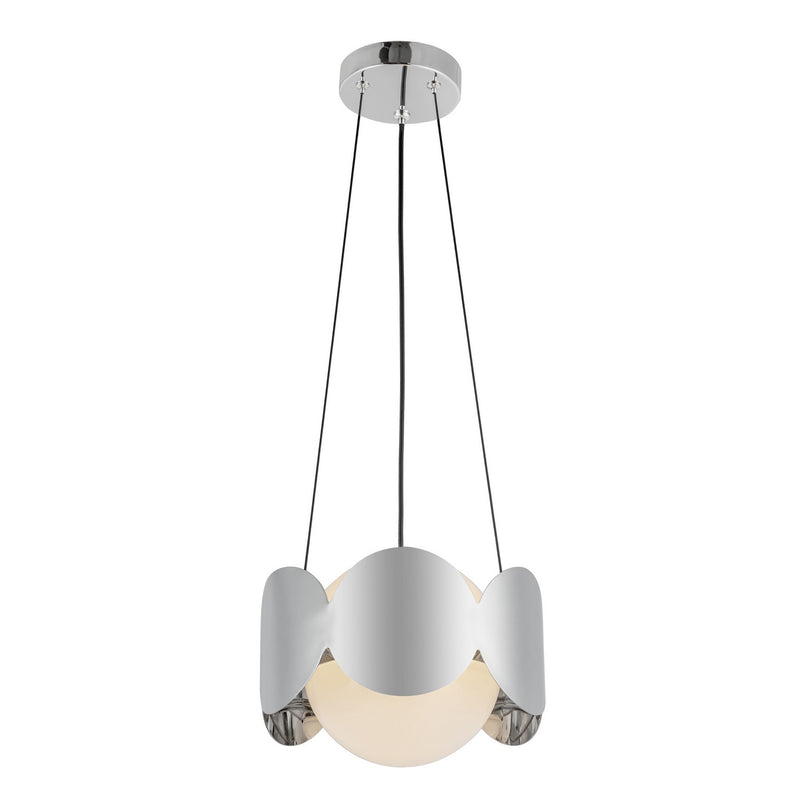 One Light Chandelier<br /><span style="color:#4AB0CE;">Entrega: 4-10 dias en USA</span><br /><span style="color:#4AB0CE;font-size:60%;">PREGUNTE POR ENTREGA EN PANAMA</span><br />Collection: Ciel<br />Finish: Chrome/Opal Glass