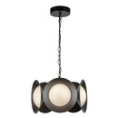 LED Chandelier<br /><span style="color:#4AB0CE;">Entrega: 4-10 dias en USA</span><br /><span style="color:#4AB0CE;font-size:60%;">PREGUNTE POR ENTREGA EN PANAMA</span><br />Collection: Cleo<br />Finish: Black/Opal Glass