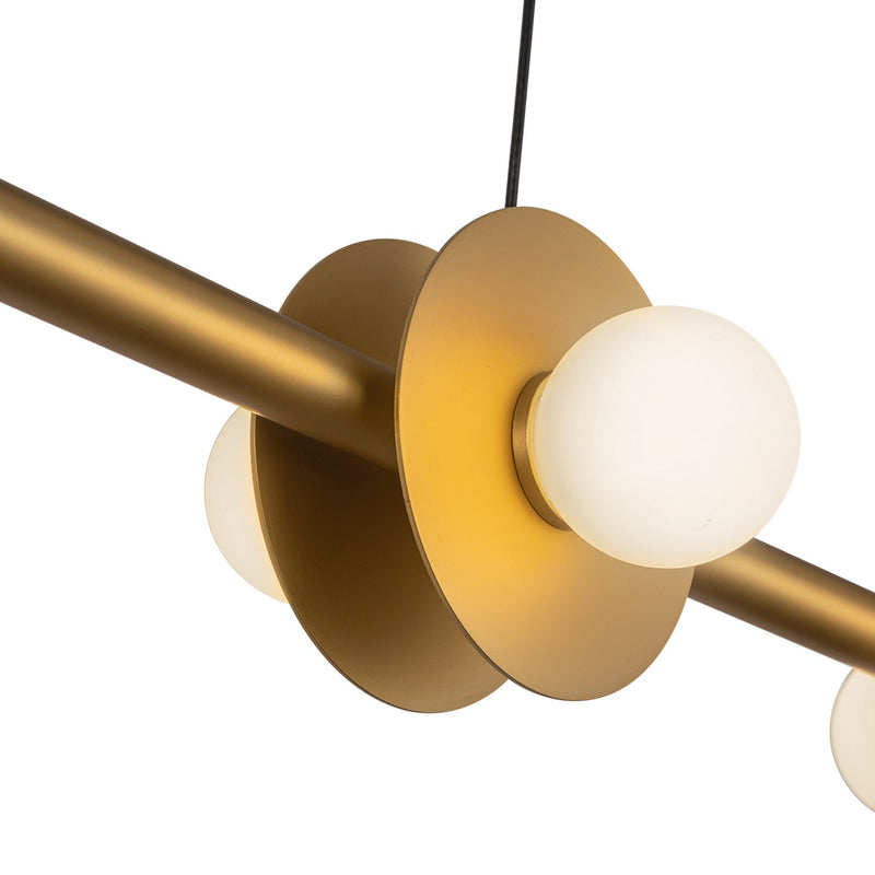 LED Linear Pendant<br /><span style="color:#4AB0CE;">Entrega: 4-10 dias en USA</span><br /><span style="color:#4AB0CE;font-size:60%;">PREGUNTE POR ENTREGA EN PANAMA</span><br />Collection: Elixir<br />Finish: Brushed Gold
