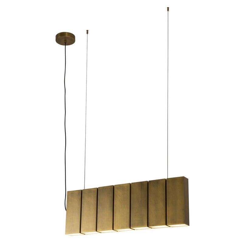 LED Linear Pendant<br /><span style="color:#4AB0CE;">Entrega: 4-10 dias en USA</span><br /><span style="color:#4AB0CE;font-size:60%;">PREGUNTE POR ENTREGA EN PANAMA</span><br />Collection: Domino<br />Finish: Vintage Brass