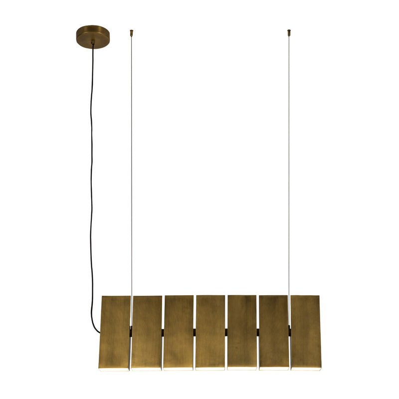 LED Linear Pendant<br /><span style="color:#4AB0CE;">Entrega: 4-10 dias en USA</span><br /><span style="color:#4AB0CE;font-size:60%;">PREGUNTE POR ENTREGA EN PANAMA</span><br />Collection: Domino<br />Finish: Vintage Brass