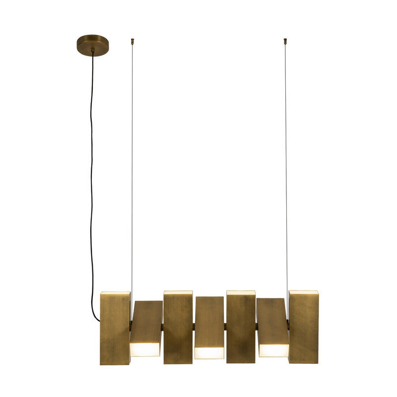 LED Linear Pendant<br /><span style="color:#4AB0CE;">Entrega: 4-10 dias en USA</span><br /><span style="color:#4AB0CE;font-size:60%;">PREGUNTE POR ENTREGA EN PANAMA</span><br />Collection: Domino<br />Finish: Vintage Brass