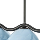 Kuzco Lighting - LP57642-BK/CER - Seven Light Linear Pendant - Atlas - Black/Cerulean