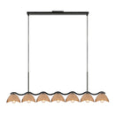 Seven Light Linear Pendant<br /><span style="color:#4AB0CE;">Entrega: 4-10 dias en USA</span><br /><span style="color:#4AB0CE;font-size:60%;">PREGUNTE POR ENTREGA EN PANAMA</span><br />Collection: Atlas<br />Finish: Black/Peach