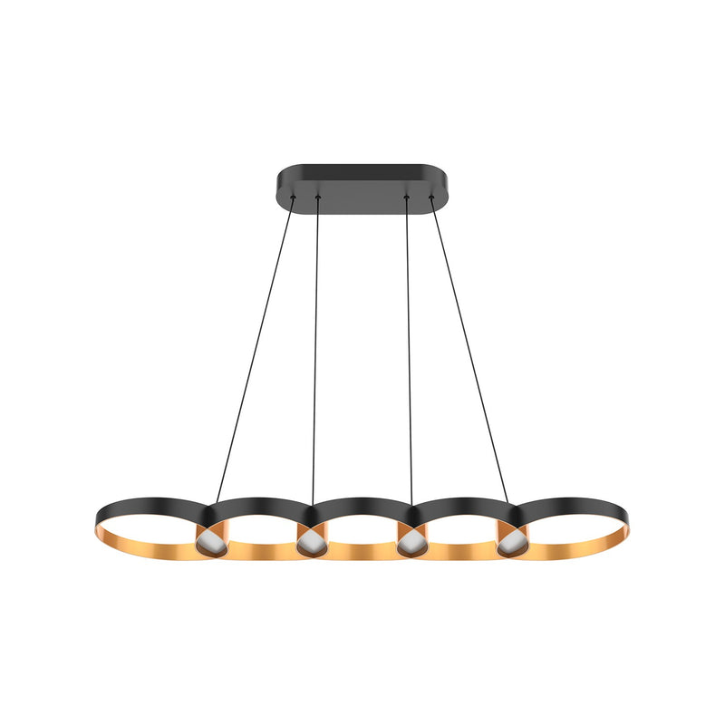 LED Linear Pendant<br /><span style="color:#4AB0CE;">Entrega: 4-10 dias en USA</span><br /><span style="color:#4AB0CE;font-size:60%;">PREGUNTE POR ENTREGA EN PANAMA</span><br />Collection: Maestro<br />Finish: Black/Gold
