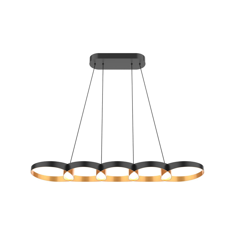 LED Linear Pendant<br /><span style="color:#4AB0CE;">Entrega: 4-10 dias en USA</span><br /><span style="color:#4AB0CE;font-size:60%;">PREGUNTE POR ENTREGA EN PANAMA</span><br />Collection: Maestro<br />Finish: Black/Gold