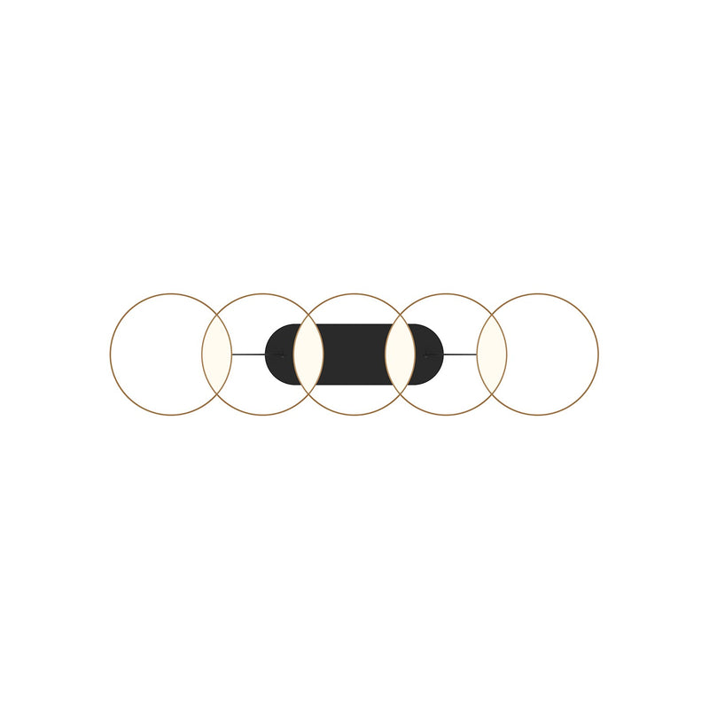 Kuzco Lighting - LP90838-BK/GD-UNV - LED Linear Pendant - Maestro - Black/Gold