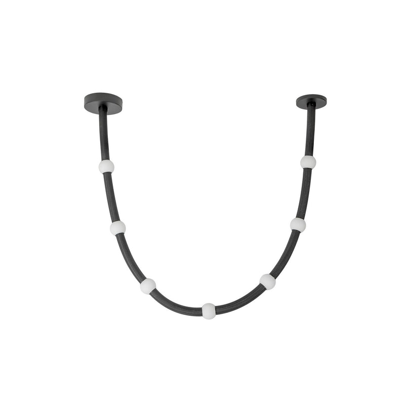 LED Pendant<br /><span style="color:#4AB0CE;">Entrega: 4-10 dias en USA</span><br /><span style="color:#4AB0CE;font-size:60%;">PREGUNTE POR ENTREGA EN PANAMA</span><br />Collection: Corda<br />Finish: Black/Opal Glass