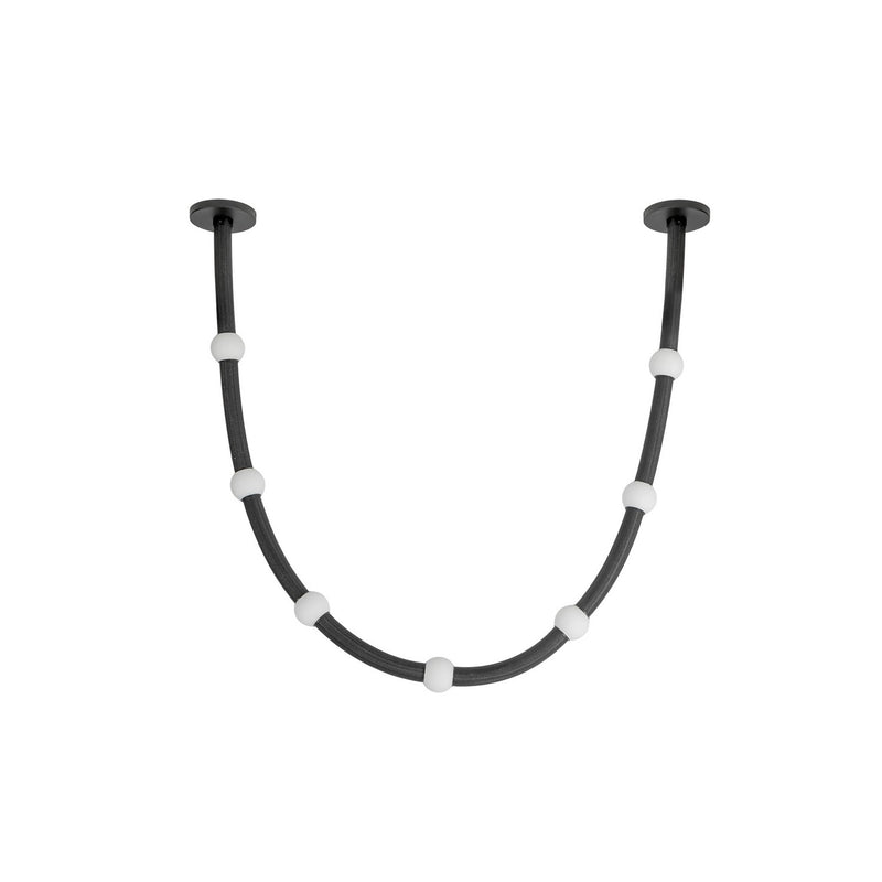 LED Pendant<br /><span style="color:#4AB0CE;">Entrega: 4-10 dias en USA</span><br /><span style="color:#4AB0CE;font-size:60%;">PREGUNTE POR ENTREGA EN PANAMA</span><br />Collection: Corda<br />Finish: Black/Opal Glass