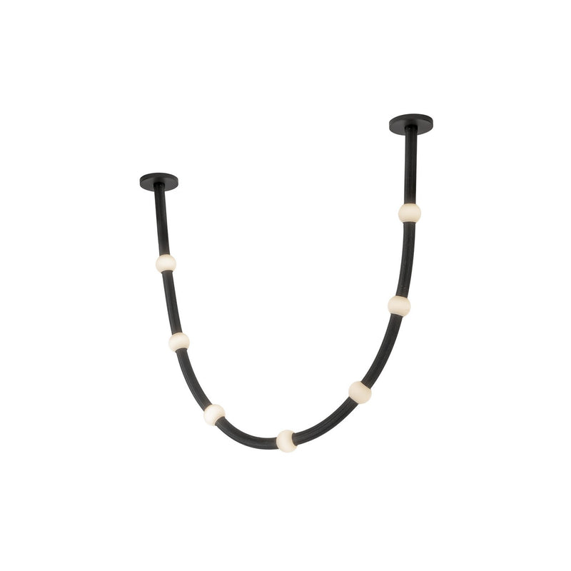 LED Pendant<br /><span style="color:#4AB0CE;">Entrega: 4-10 dias en USA</span><br /><span style="color:#4AB0CE;font-size:60%;">PREGUNTE POR ENTREGA EN PANAMA</span><br />Collection: Corda<br />Finish: Black/Opal Glass