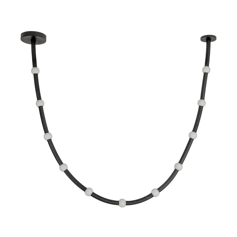 LED Pendant<br /><span style="color:#4AB0CE;">Entrega: 0-1 semanas en USA</span><br /><span style="color:#4AB0CE;font-size:60%;">PREGUNTE POR ENTREGA EN PANAMA</span><br />Collection: Corda<br />Finish: Black/Opal Glass