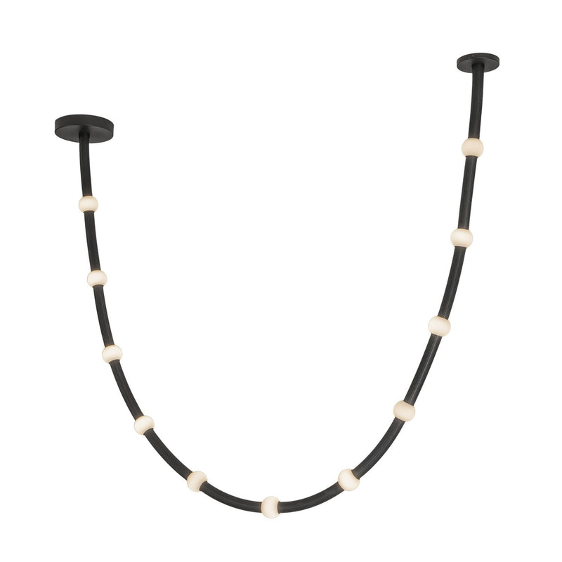 LED Pendant<br /><span style="color:#4AB0CE;">Entrega: 0-1 semanas en USA</span><br /><span style="color:#4AB0CE;font-size:60%;">PREGUNTE POR ENTREGA EN PANAMA</span><br />Collection: Corda<br />Finish: Black/Opal Glass