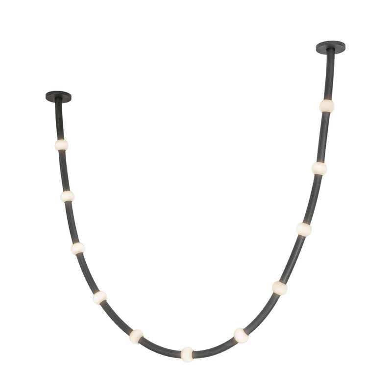 LED Pendant<br /><span style="color:#4AB0CE;">Entrega: 4-10 dias en USA</span><br /><span style="color:#4AB0CE;font-size:60%;">PREGUNTE POR ENTREGA EN PANAMA</span><br />Collection: Corda<br />Finish: Black/Opal Glass