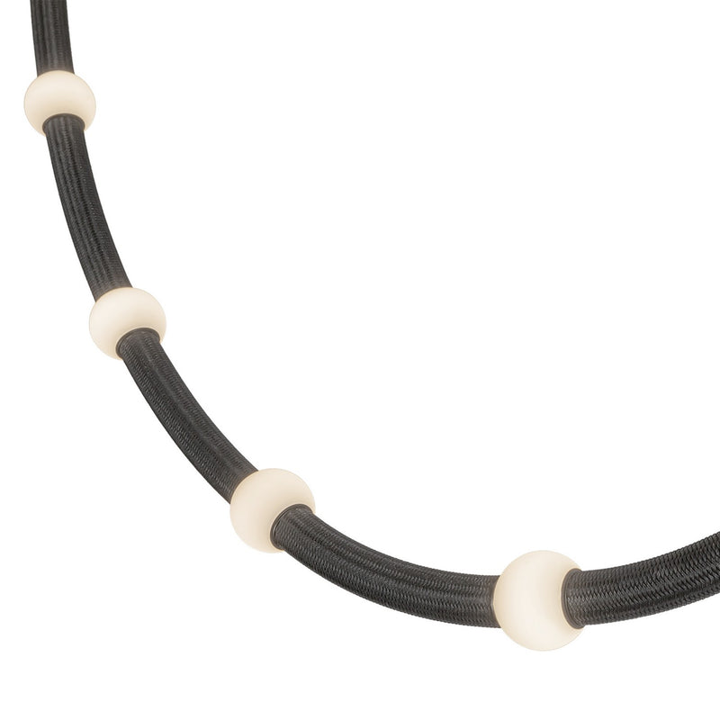 Kuzco Lighting - PD39310-BK/OP-UNV-010-RT - LED Pendant - Corda - Black/Opal Glass