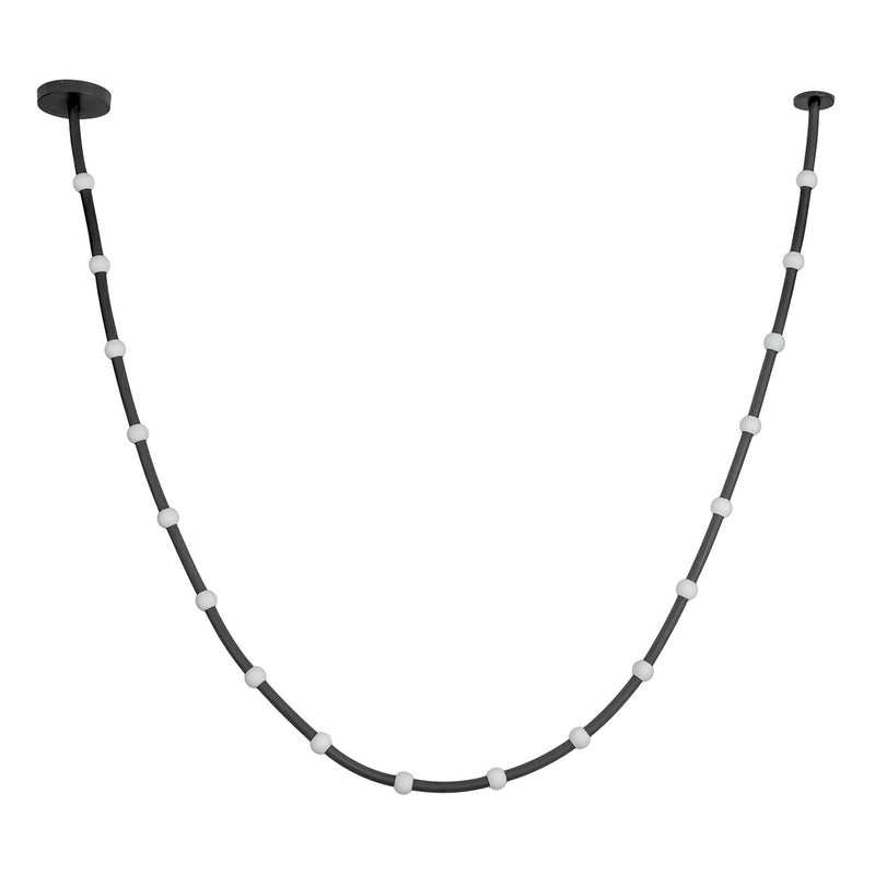 LED Pendant<br /><span style="color:#4AB0CE;">Entrega: 2-3 semanas en USA</span><br /><span style="color:#4AB0CE;font-size:60%;">PREGUNTE POR ENTREGA EN PANAMA</span><br />Collection: Corda<br />Finish: Black/Opal Glass