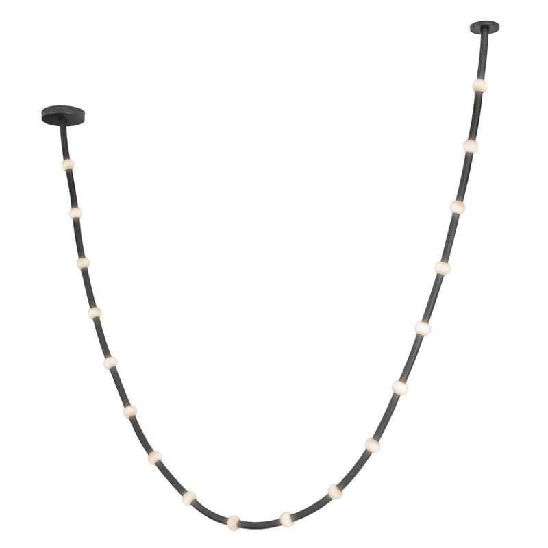 LED Pendant<br /><span style="color:#4AB0CE;">Entrega: 2-3 semanas en USA</span><br /><span style="color:#4AB0CE;font-size:60%;">PREGUNTE POR ENTREGA EN PANAMA</span><br />Collection: Corda<br />Finish: Black/Opal Glass