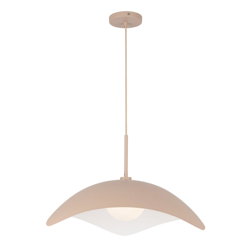 One Light Pendant<br /><span style="color:#4AB0CE;">Entrega: 4-10 dias en USA</span><br /><span style="color:#4AB0CE;font-size:60%;">PREGUNTE POR ENTREGA EN PANAMA</span><br />Collection: Kirby<br />Finish: Peach