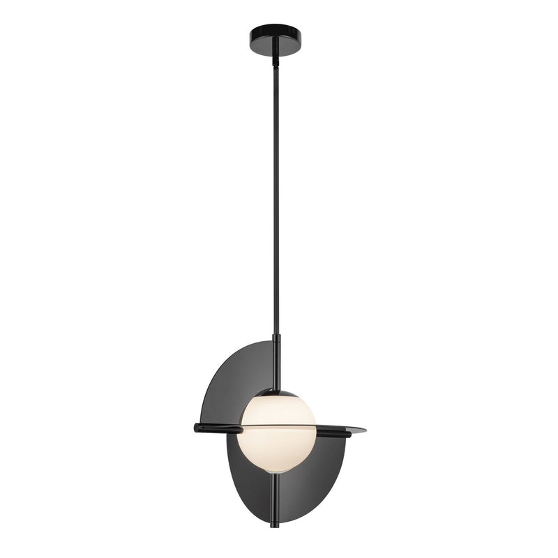 LED Pendant<br /><span style="color:#4AB0CE;">Entrega: 4-10 dias en USA</span><br /><span style="color:#4AB0CE;font-size:60%;">PREGUNTE POR ENTREGA EN PANAMA</span><br />Collection: Scorpio<br />Finish: Glossy Black/Opal Glass