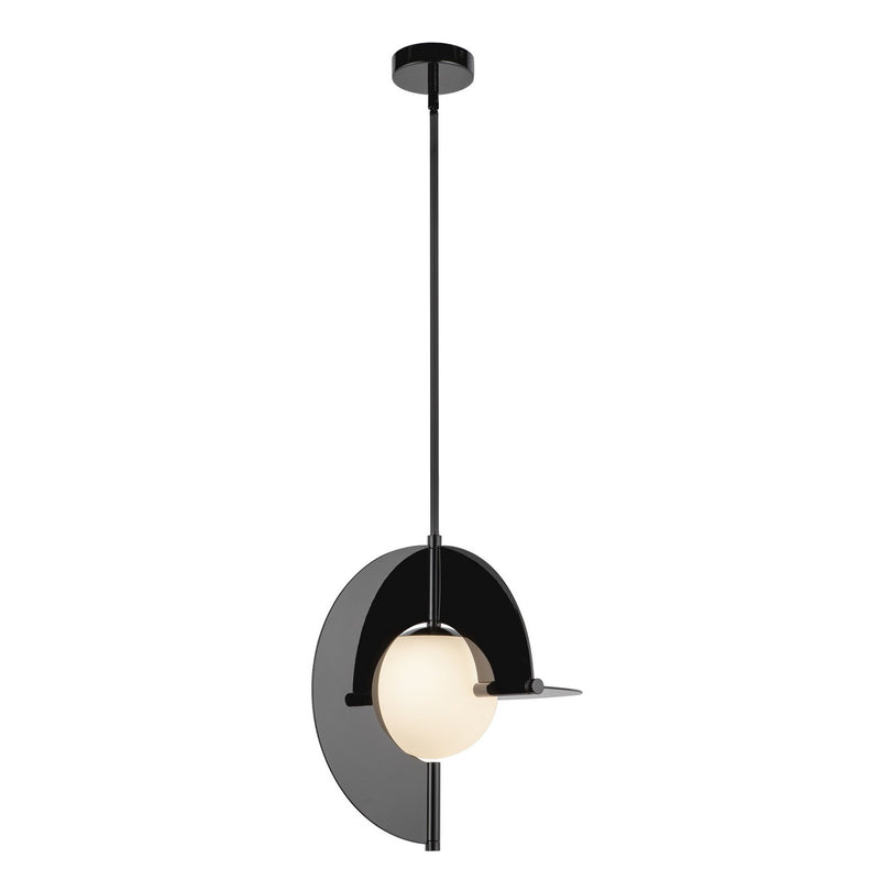 LED Pendant<br /><span style="color:#4AB0CE;">Entrega: 4-10 dias en USA</span><br /><span style="color:#4AB0CE;font-size:60%;">PREGUNTE POR ENTREGA EN PANAMA</span><br />Collection: Scorpio<br />Finish: Glossy Black/Opal Glass
