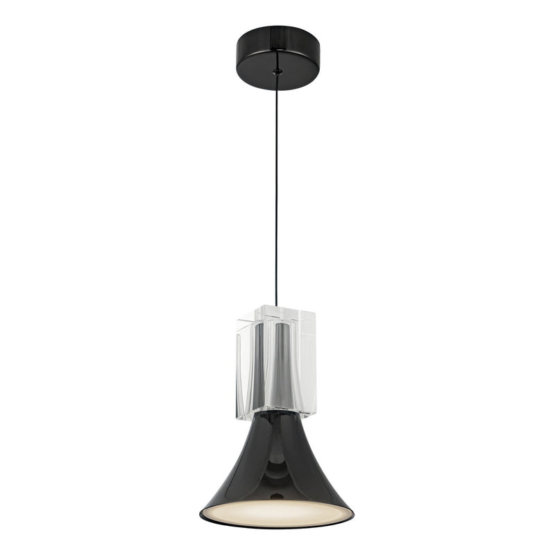 LED Pendant<br /><span style="color:#4AB0CE;">Entrega: 4-10 dias en USA</span><br /><span style="color:#4AB0CE;font-size:60%;">PREGUNTE POR ENTREGA EN PANAMA</span><br />Collection: Floe<br />Finish: Glossy Black/Clear Crystal