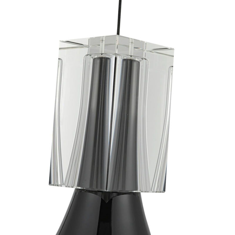 LED Pendant<br /><span style="color:#4AB0CE;">Entrega: 4-10 dias en USA</span><br /><span style="color:#4AB0CE;font-size:60%;">PREGUNTE POR ENTREGA EN PANAMA</span><br />Collection: Floe<br />Finish: Glossy Black/Clear Crystal