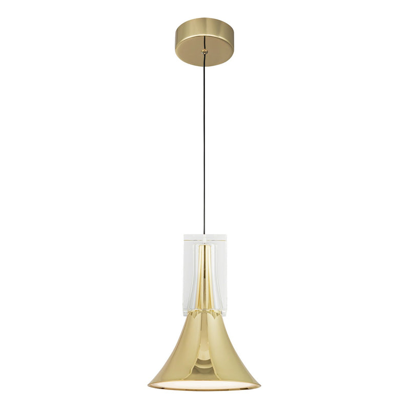 LED Pendant<br /><span style="color:#4AB0CE;">Entrega: 4-10 dias en USA</span><br /><span style="color:#4AB0CE;font-size:60%;">PREGUNTE POR ENTREGA EN PANAMA</span><br />Collection: Floe<br />Finish: Metallic Brass/Clear Crystal