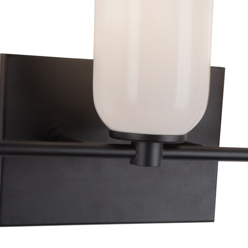 Kuzco Lighting - VL57718-BK/GO - Three Light Vanity - Nola - Black/Glossy Opal Glass