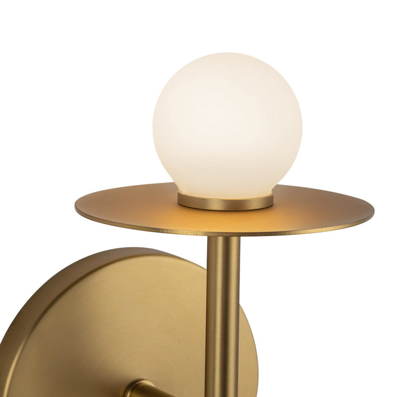 LED Wall Sconce<br /><span style="color:#4AB0CE;">Entrega: 4-10 dias en USA</span><br /><span style="color:#4AB0CE;font-size:60%;">PREGUNTE POR ENTREGA EN PANAMA</span><br />Collection: Elixir<br />Finish: Brushed Gold