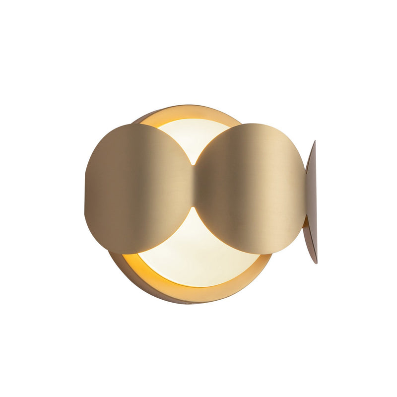 One Light Wall Sconce<br /><span style="color:#4AB0CE;">Entrega: 4-10 dias en USA</span><br /><span style="color:#4AB0CE;font-size:60%;">PREGUNTE POR ENTREGA EN PANAMA</span><br />Collection: Ciel<br />Finish: Brushed Gold/Opal Glass