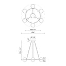 LED Chandelier<br /><span style="color:#4AB0CE;">Entrega: 4-10 dias en USA</span><br /><span style="color:#4AB0CE;font-size:60%;">PREGUNTE POR ENTREGA EN PANAMA</span><br />Collection: Tagliato<br />Finish: Matte Black/Brushed Gold