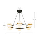Alora - CH302006MBBG-UNV - LED Chandelier - Tagliato - Matte Black/Brushed Gold