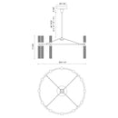 LED Chandelier<br /><span style="color:#4AB0CE;">Entrega: 4-10 dias en USA</span><br /><span style="color:#4AB0CE;font-size:60%;">PREGUNTE POR ENTREGA EN PANAMA</span><br />Collection: Edwin<br />Finish: Urban Bronze/Frosted Ribbed Glass