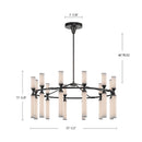 Alora - CH348038UBFR-UNV - LED Chandelier - Edwin - Urban Bronze/Frosted Ribbed Glass