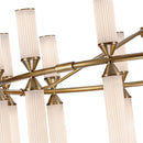 LED Chandelier<br /><span style="color:#4AB0CE;">Entrega: 0-1 semanas en USA</span><br /><span style="color:#4AB0CE;font-size:60%;">PREGUNTE POR ENTREGA EN PANAMA</span><br />Collection: Edwin<br />Finish: Vintage Brass/Frosted Ribbed Glass