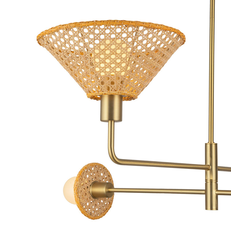 Four Light Chandelier<br /><span style="color:#4AB0CE;">Entrega: 4-10 dias en USA</span><br /><span style="color:#4AB0CE;font-size:60%;">PREGUNTE POR ENTREGA EN PANAMA</span><br />Collection: Piper<br />Finish: Brushed Gold