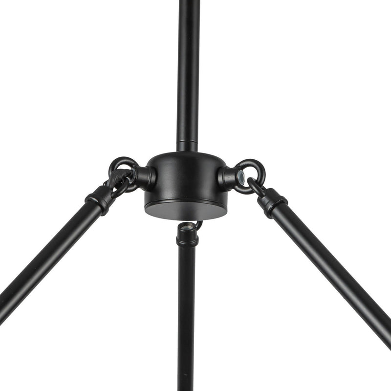 Alora - CH442626MBCR - Ten Light Chandelier - Nelly - Matte Black/Clear Ribbed Glass