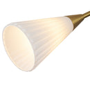 12 Light Chandelier<br /><span style="color:#4AB0CE;">Entrega: 4-10 dias en USA</span><br /><span style="color:#4AB0CE;font-size:60%;">PREGUNTE POR ENTREGA EN PANAMA</span><br />Collection: Cosmo<br />Finish: Brushed Gold/Glossy Ribbed Opal Glass