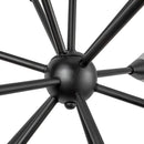 12 Light Chandelier<br /><span style="color:#4AB0CE;">Entrega: 4-10 dias en USA</span><br /><span style="color:#4AB0CE;font-size:60%;">PREGUNTE POR ENTREGA EN PANAMA</span><br />Collection: Cosmo<br />Finish: Matte Black/Glossy Ribbed Opal Glass