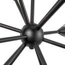 12 Light Chandelier<br /><span style="color:#4AB0CE;">Entrega: 4-10 dias en USA</span><br /><span style="color:#4AB0CE;font-size:60%;">PREGUNTE POR ENTREGA EN PANAMA</span><br />Collection: Cosmo<br />Finish: Matte Black/Glossy Ribbed Opal Glass