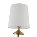 Four Light Chandelier<br /><span style="color:#4AB0CE;">Entrega: 3-4 semanas en USA</span><br /><span style="color:#4AB0CE;font-size:60%;">PREGUNTE POR ENTREGA EN PANAMA</span><br />Collection: Bridgette<br />Finish: Brushed Gold/White Linen