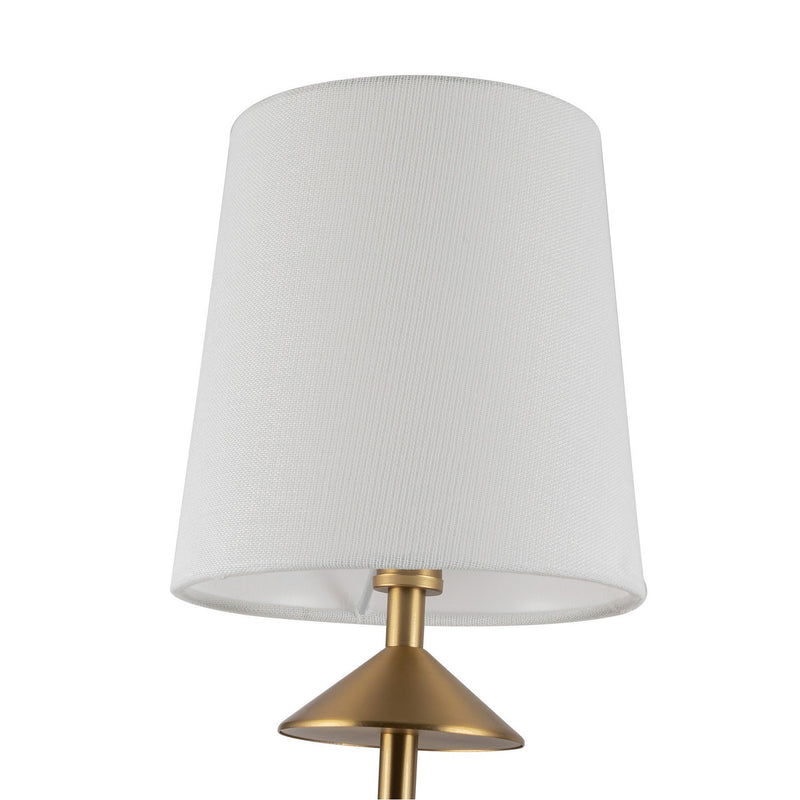 Four Light Chandelier<br /><span style="color:#4AB0CE;">Entrega: 4-10 dias en USA</span><br /><span style="color:#4AB0CE;font-size:60%;">PREGUNTE POR ENTREGA EN PANAMA</span><br />Collection: Bridgette<br />Finish: Brushed Gold/White Linen
