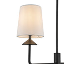 Four Light Chandelier<br /><span style="color:#4AB0CE;">Entrega: 4-10 dias en USA</span><br /><span style="color:#4AB0CE;font-size:60%;">PREGUNTE POR ENTREGA EN PANAMA</span><br />Collection: Bridgette<br />Finish: Matte Black/White Linen