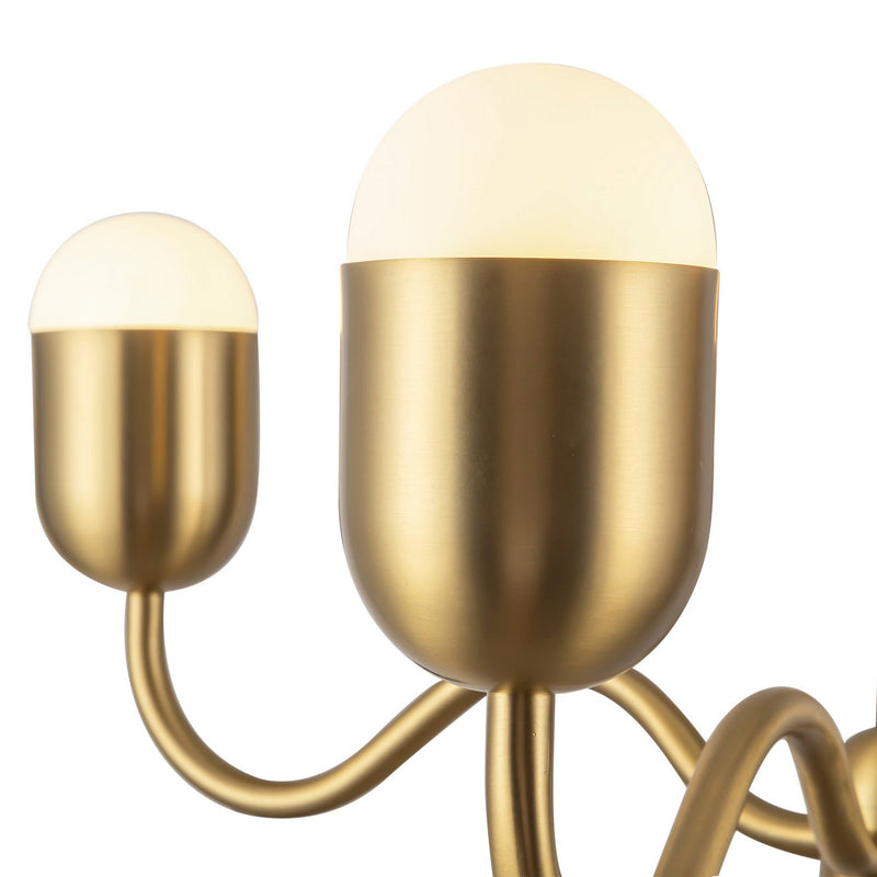 Four Light Chandelier<br /><span style="color:#4AB0CE;">Entrega: 4-10 dias en USA</span><br /><span style="color:#4AB0CE;font-size:60%;">PREGUNTE POR ENTREGA EN PANAMA</span><br />Collection: Effie<br />Finish: Brushed Gold/Opal Glass