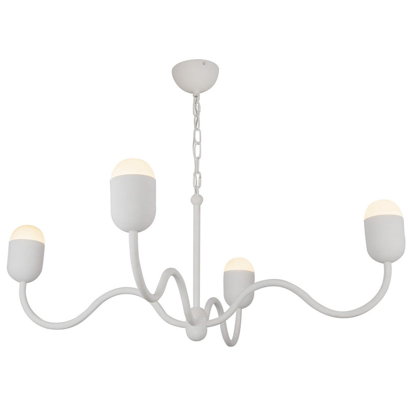 Four Light Chandelier<br /><span style="color:#4AB0CE;">Entrega: 1-2 semanas en USA</span><br /><span style="color:#4AB0CE;font-size:60%;">PREGUNTE POR ENTREGA EN PANAMA</span><br />Collection: Effie<br />Finish: Antique White/Opal Glass