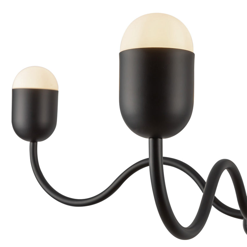 Four Light Chandelier<br /><span style="color:#4AB0CE;">Entrega: 4-10 dias en USA</span><br /><span style="color:#4AB0CE;font-size:60%;">PREGUNTE POR ENTREGA EN PANAMA</span><br />Collection: Effie<br />Finish: Matte Black/Opal Glass