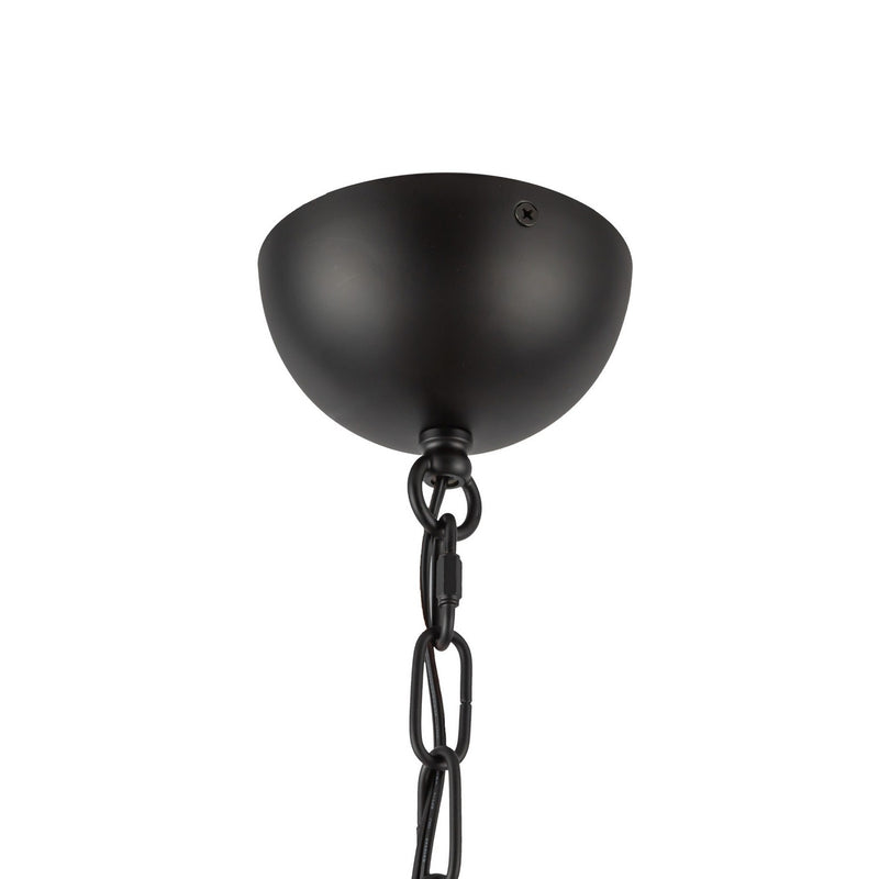 Alora - CH558439MBOP - Four Light Chandelier - Effie - Matte Black/Opal Glass