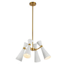 Four Light Chandelier<br /><span style="color:#4AB0CE;">Entrega: 4-10 dias en USA</span><br /><span style="color:#4AB0CE;font-size:60%;">PREGUNTE POR ENTREGA EN PANAMA</span><br />Collection: Blake<br />Finish: White/Aged Gold