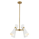 Four Light Chandelier<br /><span style="color:#4AB0CE;">Entrega: 4-10 dias en USA</span><br /><span style="color:#4AB0CE;font-size:60%;">PREGUNTE POR ENTREGA EN PANAMA</span><br />Collection: Blake<br />Finish: White/Aged Gold