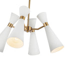 Four Light Chandelier<br /><span style="color:#4AB0CE;">Entrega: 4-10 dias en USA</span><br /><span style="color:#4AB0CE;font-size:60%;">PREGUNTE POR ENTREGA EN PANAMA</span><br />Collection: Blake<br />Finish: White/Aged Gold