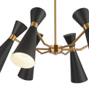 Six Light Chandelier<br /><span style="color:#4AB0CE;">Entrega: 4-10 dias en USA</span><br /><span style="color:#4AB0CE;font-size:60%;">PREGUNTE POR ENTREGA EN PANAMA</span><br />Collection: Blake<br />Finish: Matte Black/Aged Gold